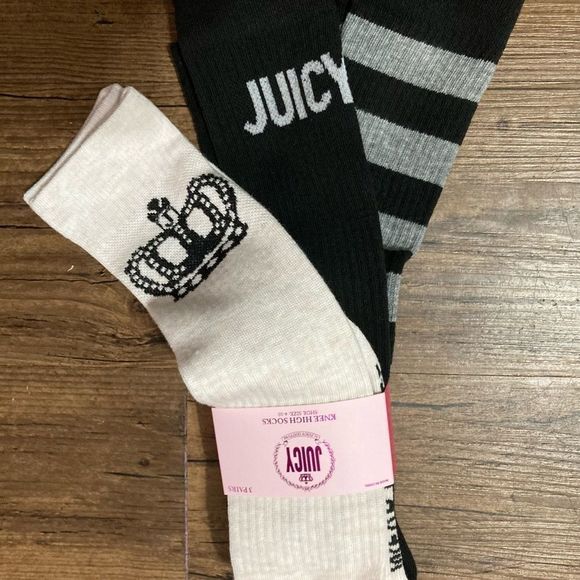 NWT JUICY COUTURE KNEE LENGTH SOCKS - Picture 3 of 4